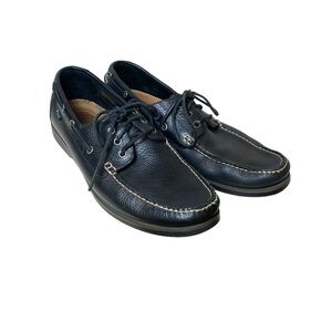 Polo Ralph Lauren Bienne Boat Tan Oiled Tumbled Leather Black Shoe Size‎ 11.5D